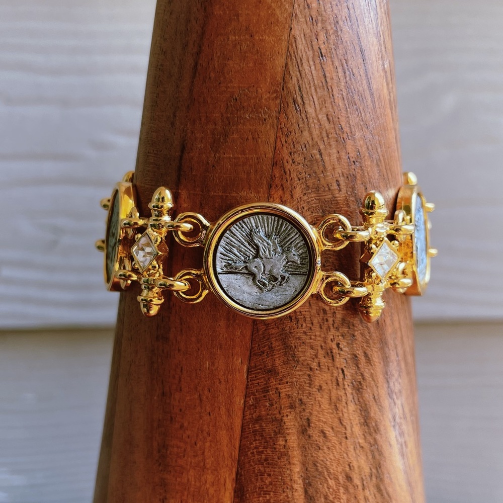 Quarter bracelet and earrings